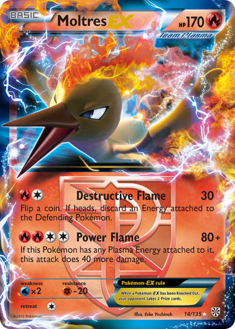 Moltres-EX (Holofoil) (14) — Plasma Storm