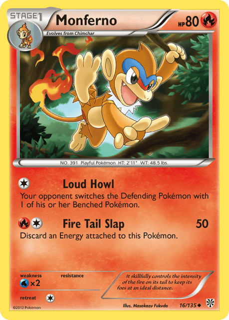 Monferno (Reverse Holofoil) (16) — Plasma Storm