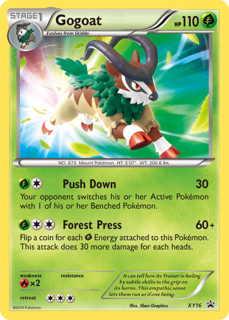 Gogoat (Holofoil) (XY16) — XY Black Star Promos