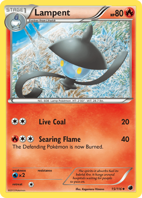 Lampent (Reverse Holofoil) (15) — Plasma Freeze