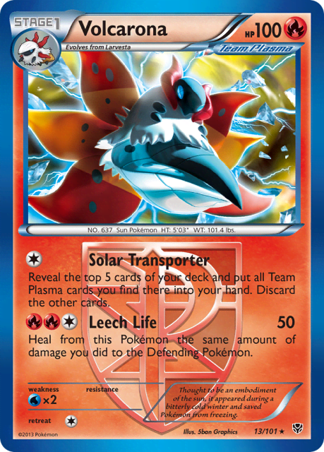 Volcarona (Cracked Ice Holofoil) (13) — Plasma Blast