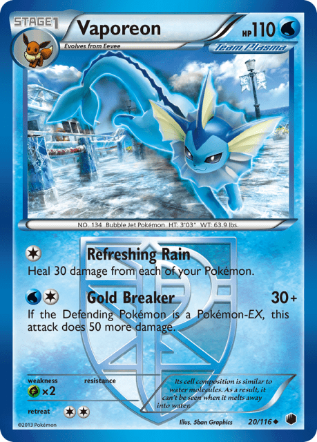 Vaporeon (20) — Plasma Freeze