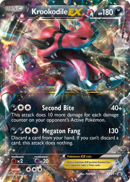 Krookodile-EX (Holofoil) (XY25) — XY Black Star Promos