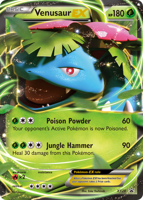 Venusaur-EX (Holofoil) (XY28) — XY Black Star Promos