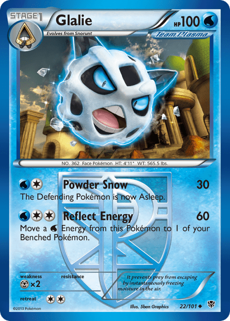 Glalie (Reverse Holofoil) (22) — Plasma Blast