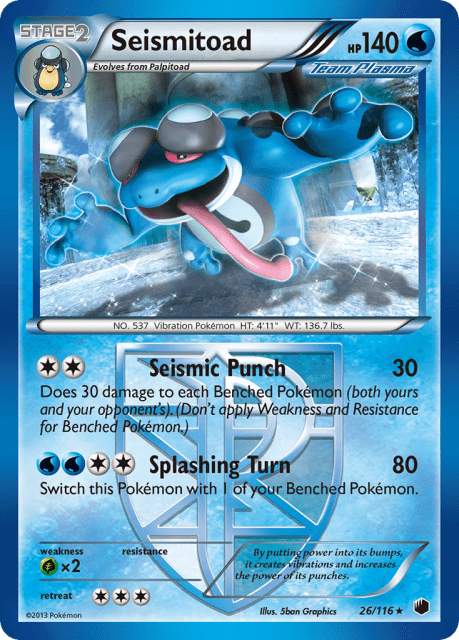 Seismitoad (Reverse Holofoil) (26) — Plasma Freeze