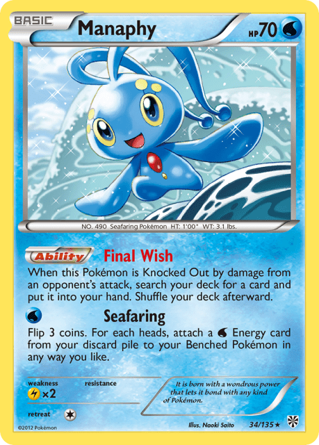 Manaphy (Holofoil) (34) — Plasma Storm