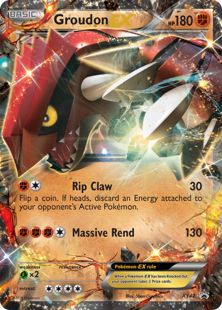 Groudon-EX (Holofoil) (XY42) — XY Black Star Promos