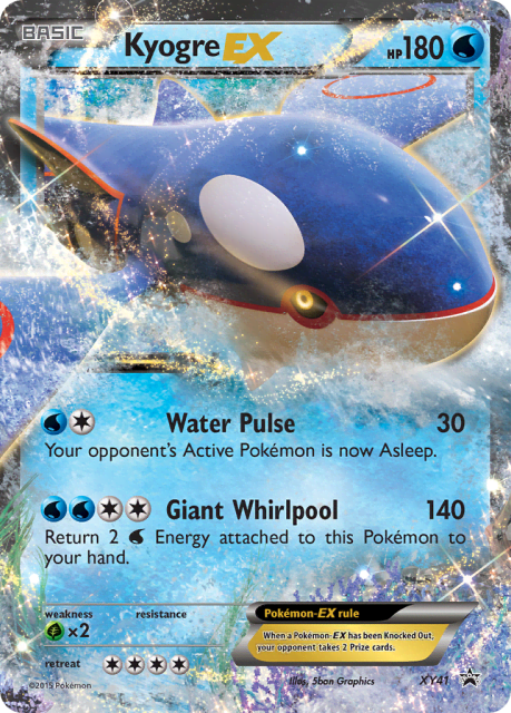 Kyogre-EX (Holofoil) (XY41) — XY Black Star Promos