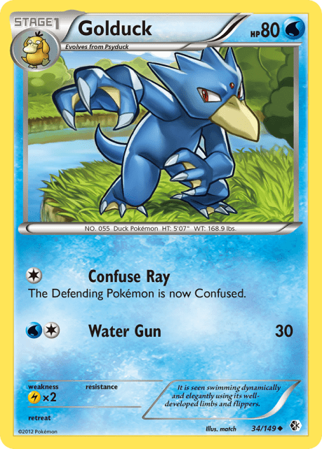 Golduck (Reverse Holofoil) (34) — Boundaries Crossed