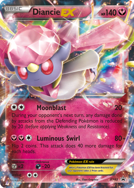 Diancie-EX (Holofoil) (XY43) — XY Black Star Promos