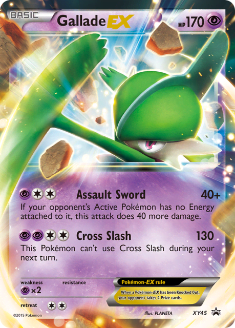 Gallade-EX (Holofoil) (XY45) — XY Black Star Promos