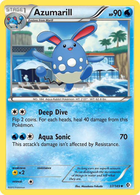 Azumarill (Reverse Holofoil) (37) — Boundaries Crossed