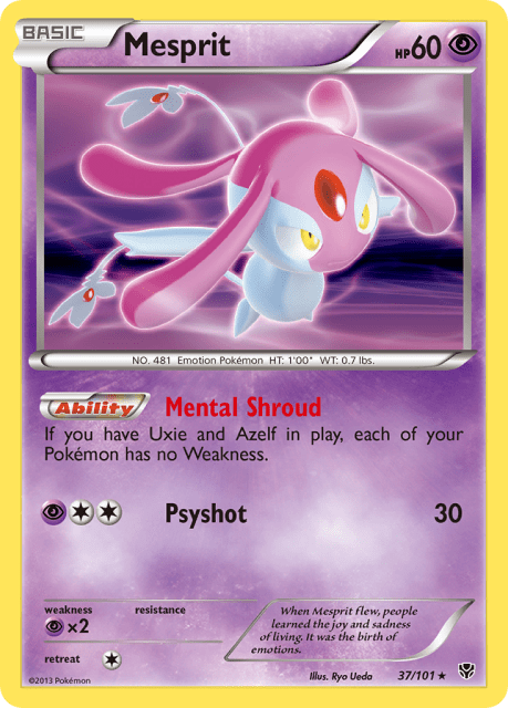 Mesprit (Reverse Holofoil) (37) — Plasma Blast