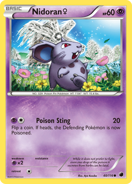 Nidoran ♀ (Reverse Holofoil) (40) — Plasma Freeze