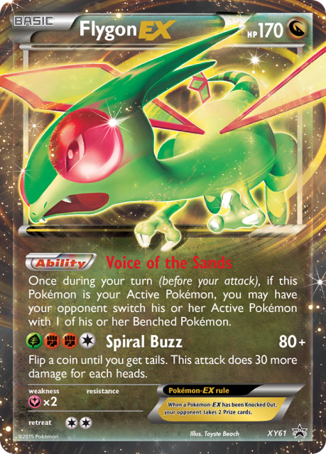 Flygon-EX (Holofoil) (XY61) — XY Black Star Promos