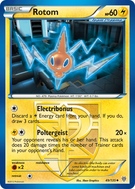 Rotom (Reverse Holofoil) (49) — Plasma Storm