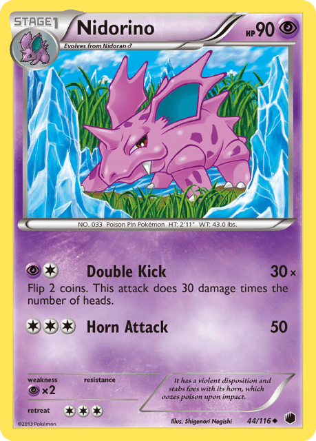 Nidorino (Reverse Holofoil) (44) — Plasma Freeze