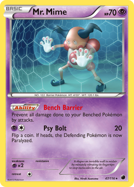 Mr. Mime (Reverse Holofoil) (47) — Plasma Freeze