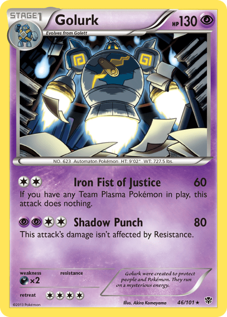 Golurk (Reverse Holofoil) (46) — Plasma Blast