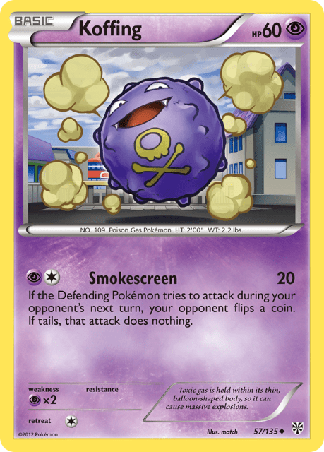 Koffing (Reverse Holofoil) (57) — Plasma Storm