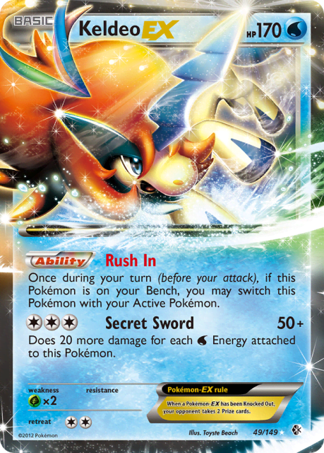 Keldeo-EX (Sheen Holofoil) (49) — Boundaries Crossed