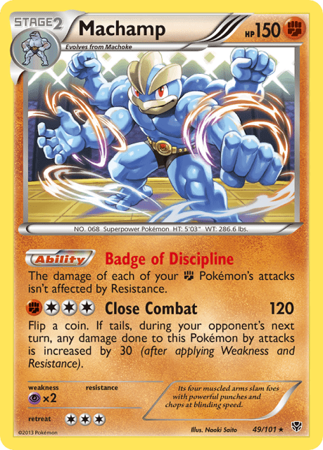 Machamp (Reverse Holofoil) (49) — Plasma Blast