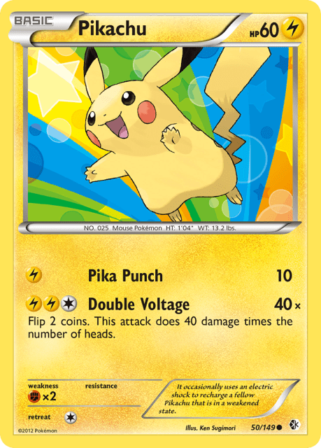 Pikachu (Reverse Holofoil) (50) — Boundaries Crossed