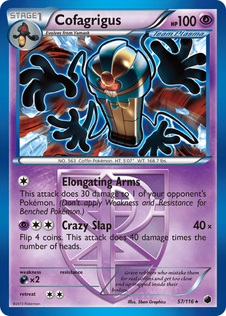Cofagrigus (Reverse Holofoil) (57) — Plasma Freeze