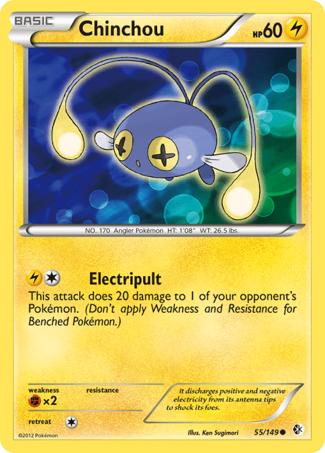 Chinchou (Reverse Holofoil) (55) — Boundaries Crossed