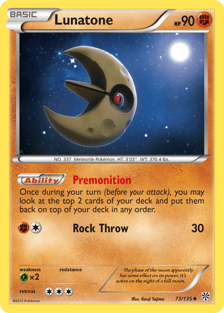 Lunatone (Reverse Holofoil) (73) — Plasma Storm