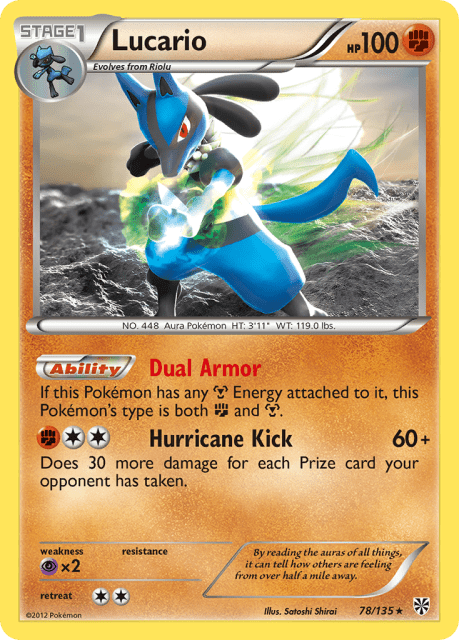 Lucario (Holofoil) (78) — Plasma Storm