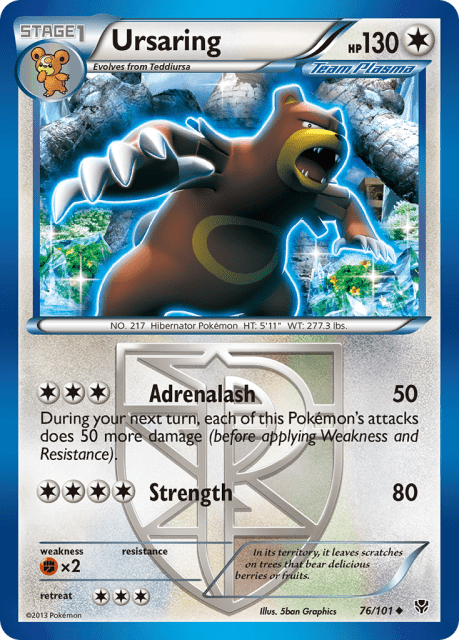 Ursaring (Reverse Holofoil) (76) — Plasma Blast