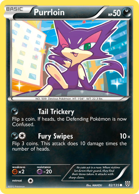 Purrloin (Reverse Holofoil) (82) — Plasma Storm