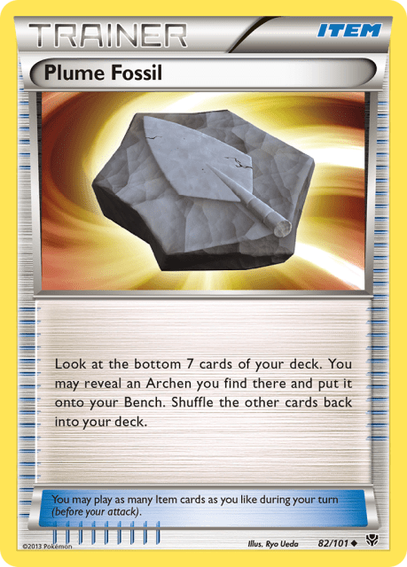 Plume Fossil (Reverse Holofoil) (82) — Plasma Blast