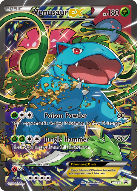 Venusaur-EX (Holofoil) (XY123) — XY Black Star Promos