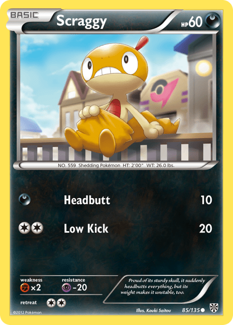 Scraggy (Reverse Holofoil) (85) — Plasma Storm