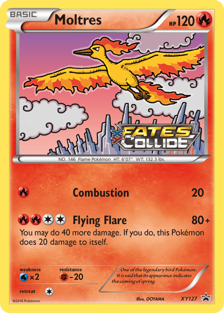 Moltres (Staff Stamp) (XY127) — XY Black Star Promos
