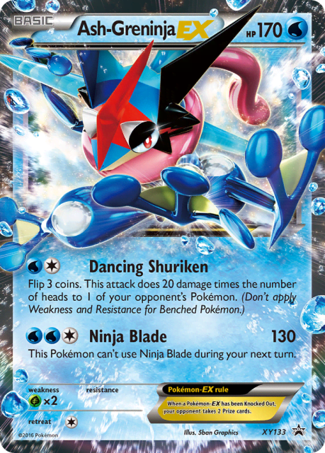 Ash-Greninja-EX (Jumbo) (XY133) — XY Black Star Promos