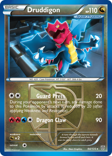 Druddigon (Reverse Holofoil) (94) — Plasma Storm