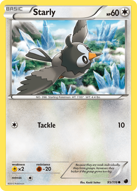 Starly (Reverse Holofoil) (95) — Plasma Freeze