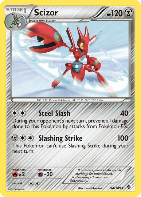 Scizor (Reverse Holofoil) (94) — Boundaries Crossed