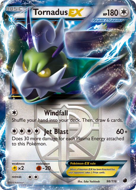 Tornadus-EX (Holofoil) (98) — Plasma Freeze
