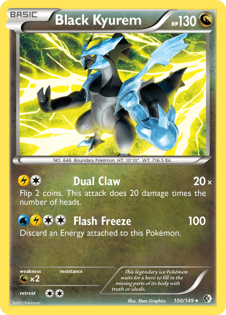 Black Kyurem (Reverse Holofoil) (100) — Boundaries Crossed