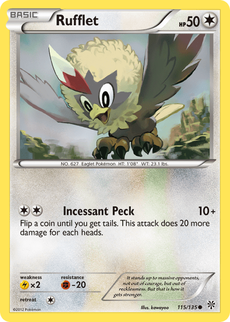 Rufflet (Reverse Holofoil) (115) — Plasma Storm