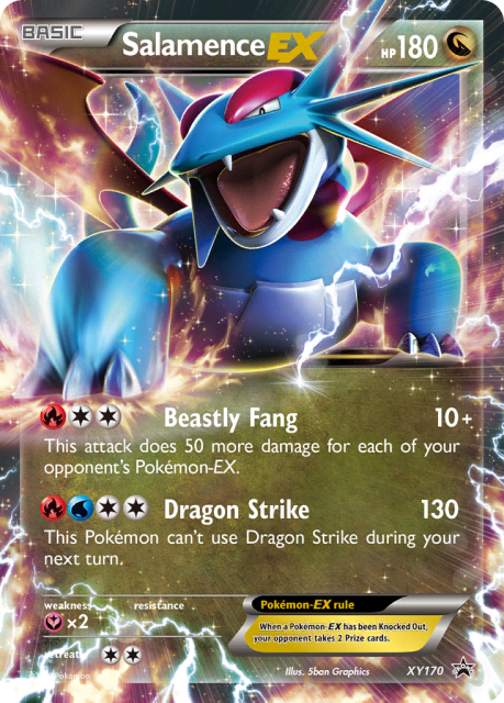 Salamence-EX (Holofoil) (XY170) — XY Black Star Promos