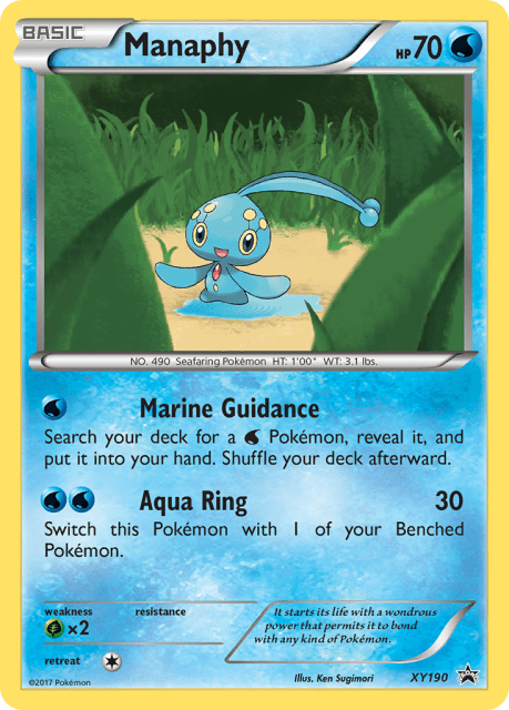 Manaphy (Holofoil) (XY190) — XY Black Star Promos