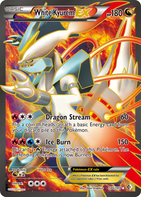 White Kyurem-EX (Holofoil) (146) — Boundaries Crossed
