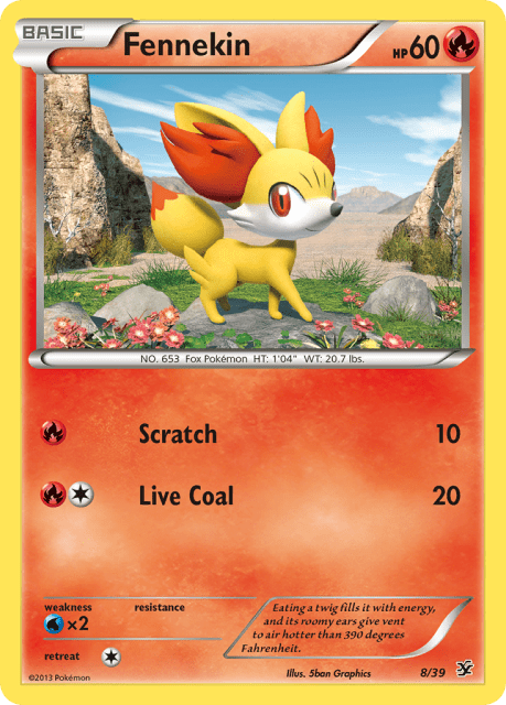 Fennekin (Holofoil) (8) — Kalos Starter Set