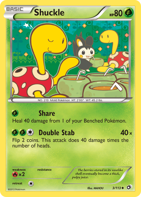 Shuckle (Reverse Holofoil) (3) — Legendary Treasures